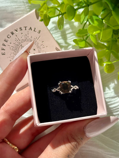 Anello in quarzo fumé