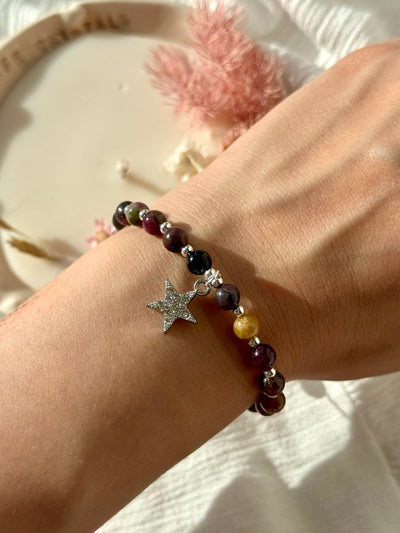 Bracciale charm in tormalina