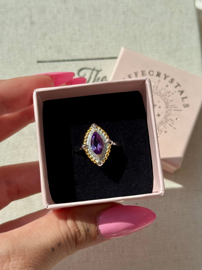 Anello in ametista (argento 925)