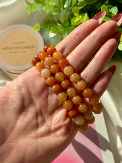 Bracciale in avventurina arancione