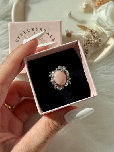 Anello in opale rosa
