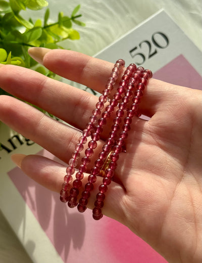 Bracciale in quarzo fragola