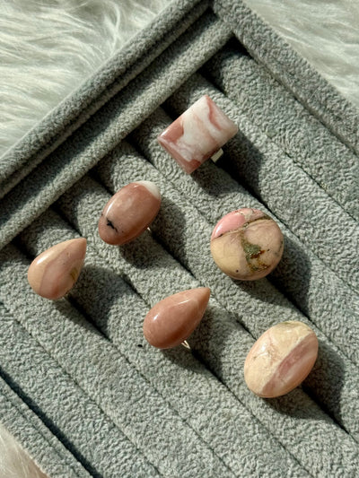 Anello in opale rosa (silver)