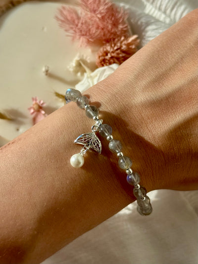 Bracciale charm in labradorite