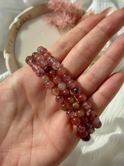 Bracciale in quarzo fragola