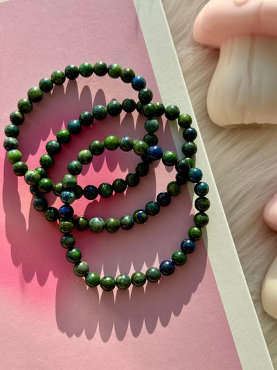 Bracciale in azzurrite e malachite