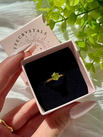 Anello in peridoto gold