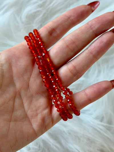 Bracciale in corniola sfaccettata