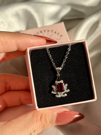 Ciondolo christmas tree in granato