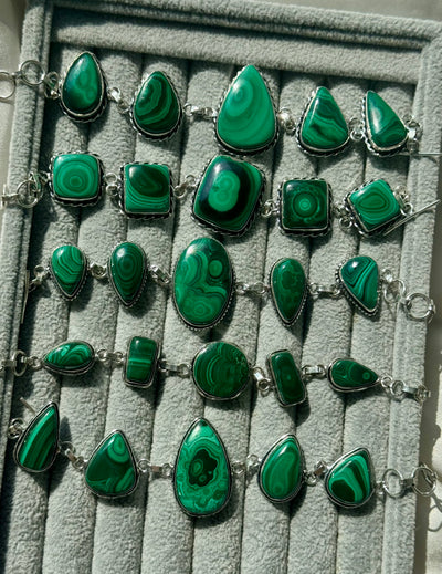 Bracciale indiano in malachite