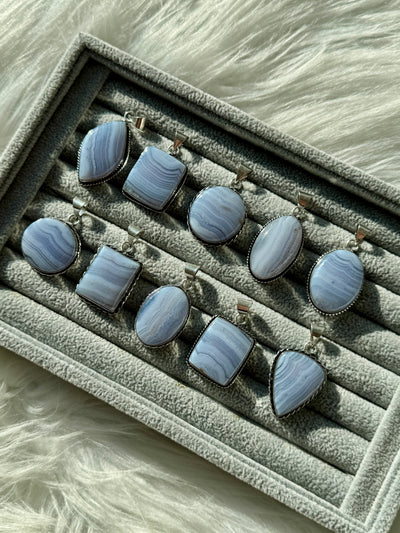 Ciondolo in agata blue lace