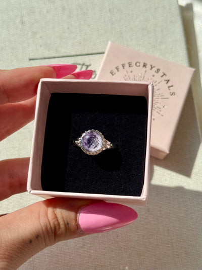 Anello in ametista luna