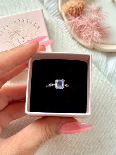 Anello in quarzo moon lavander (argento 925)