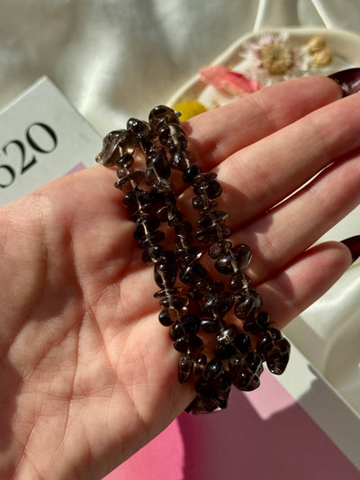 Bracciale in quarzo fumé