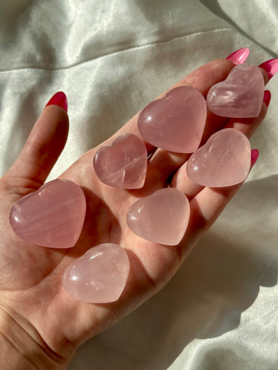 Cuore in quarzo rosa