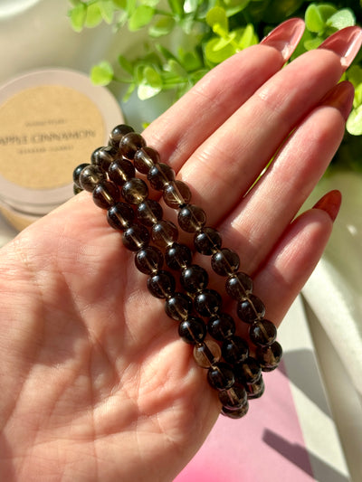 Bracciale in quarzo fumè