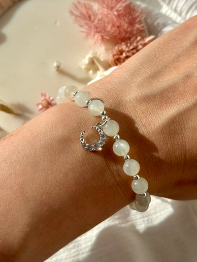Bracciale charm in pietra di luna
