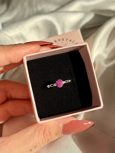 Anello in radice di rubino