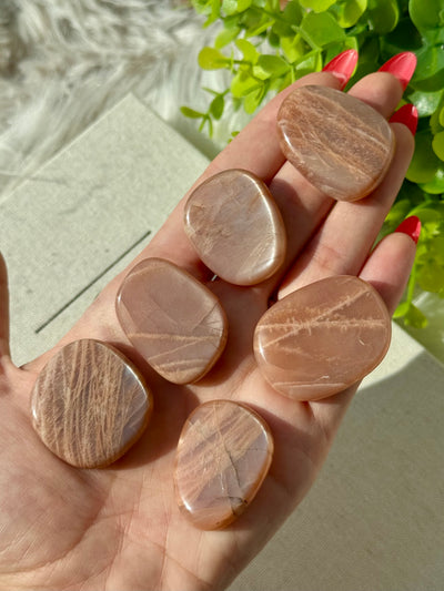 Palmstone in pietra di luna pesca