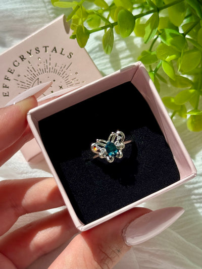 Anello in topazio a farfalla