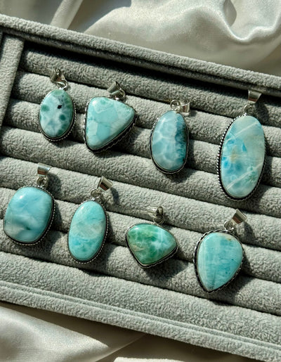 Ciondolo indiano in larimar