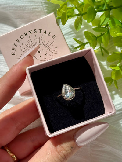 Anello in quarzo ialino (argento 925)