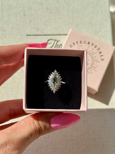 Anello in prasiolite (quarzo verde)