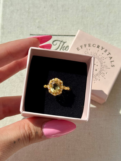 Anello in quarzo citrino