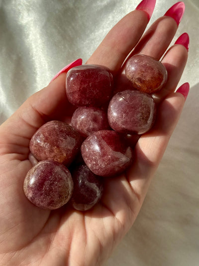 Quarzo fragola burattato