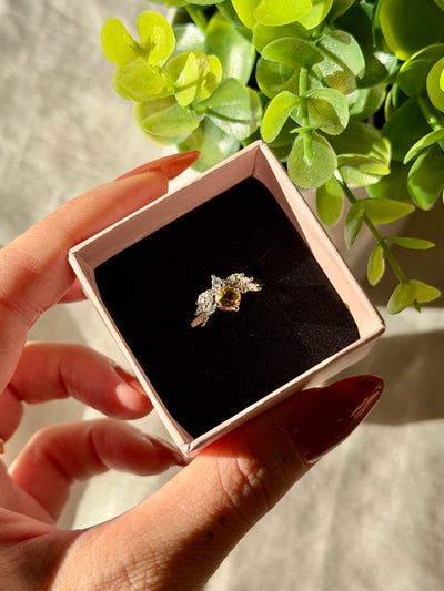 Anello in quarzo citrino