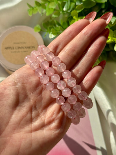 Bracciale in quarzo rosa