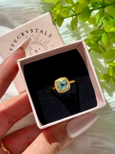 Anello in acquamarina gold