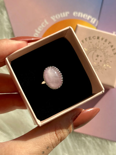 Anello in kunzite